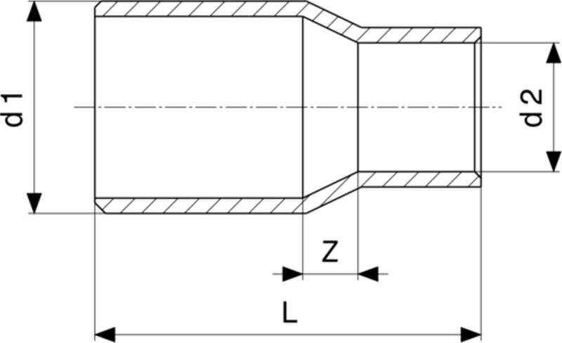 Redukce Viega pájené fitinky 95243 42A x 28