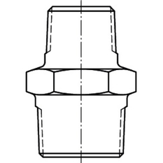 Vsuvka redukovaná černá Atusa Nr.245 MM 1˝ x 1/2˝ vnější závit