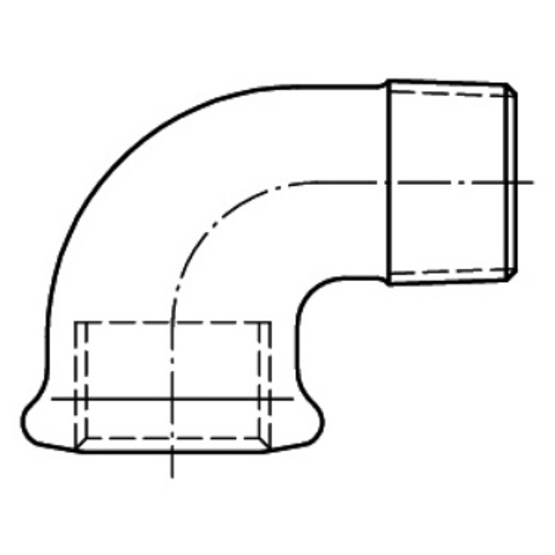 Koleno 90° pozinkované Atusa Nr.92 FM 3˝ vnitřní/vnější závit
