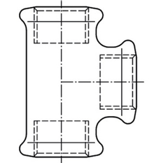 T-kus pozinkovaný Atusa Nr.130 FFF 3˝ vnitřní závit