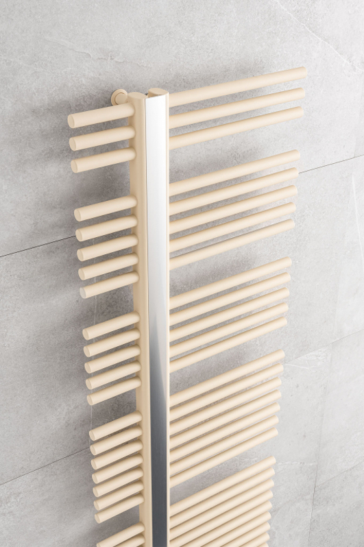 Těleso koupelnové PMH Kronos 600 x 800 mm, 520 W, středové připojení, Bílá lesklá RAL 9003