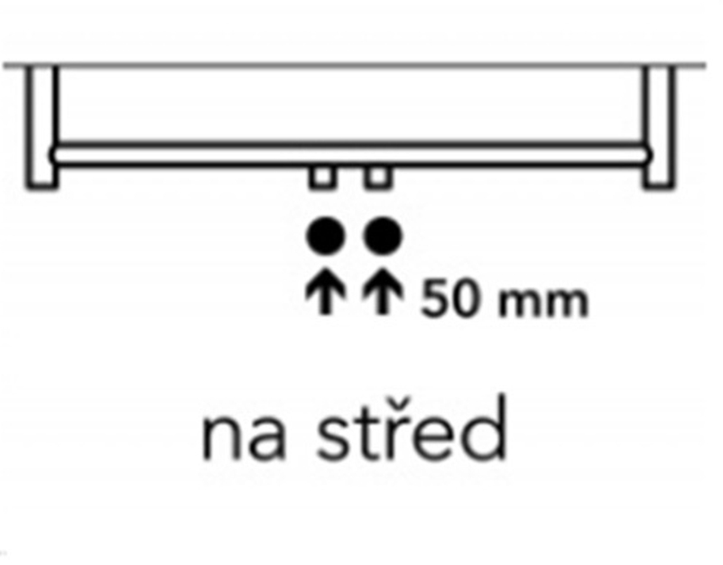 Těleso koupelnové PMH Kronos 600 x 1670 mm, 1016 W, středové připojení, Metalická stříbrná lesklá RAL 9006