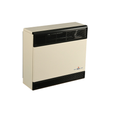 Plynové topidlo Karma Beta 3 Mechanik, o výkonu 3 kW, s odtahem spalin přes zeď a velmi jednoduchou obsluhou, slonová kost