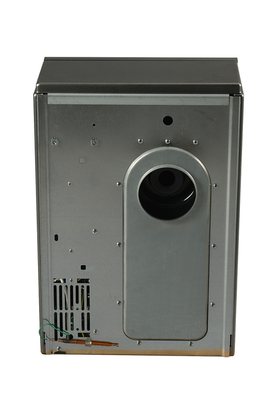 Plynové topidlo Karma Beta 3C 02 Comfort, o výkonu 3 kW, s odtahem spalin přes zeď, bez vlastních spínacích hodin, antracit(sklo černé)