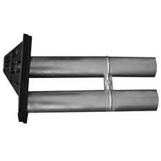 Výdech Karma k topidlům Gamat 471, VYD71-60, odtah přes zeď (trubky nad sebou) 60 cm