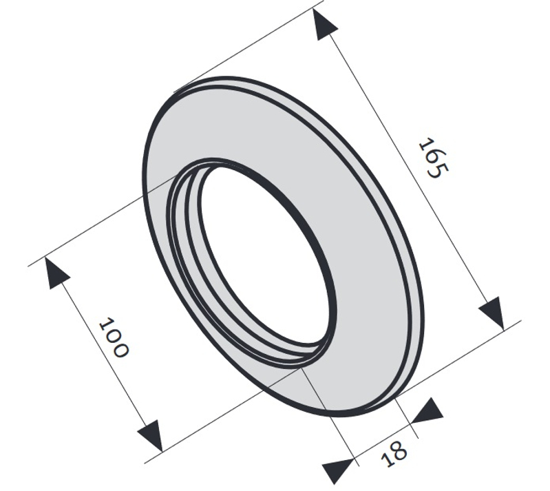 Růžice Protherm odkouření pr. 100 mm - EPDM - venkovní (SR1D)