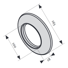 Růžice Protherm odkouření pr. 100 mm - EPDM - venkovní (SR1D)