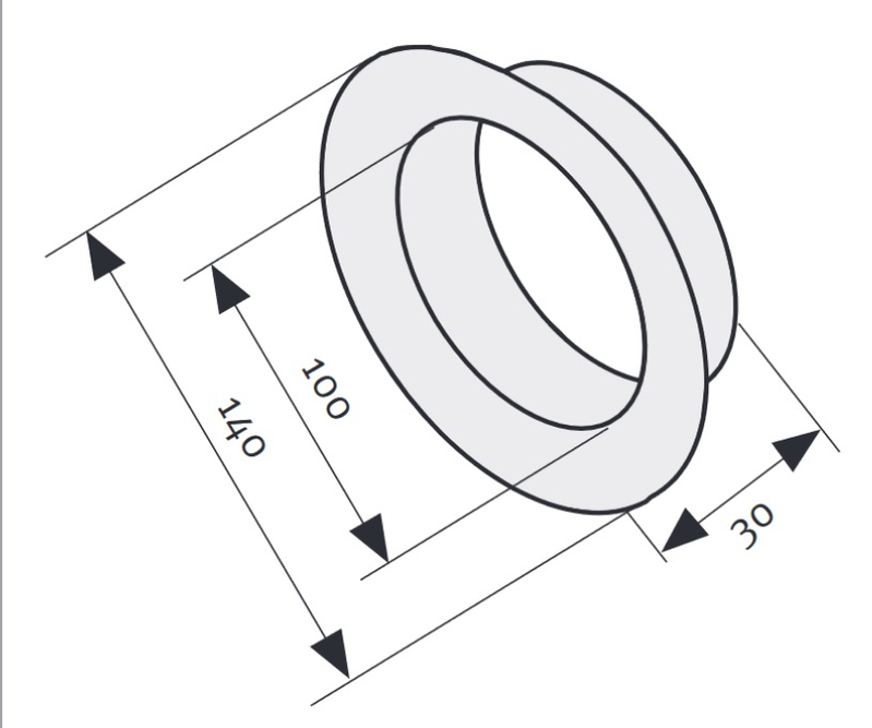 Růžice Protherm odkouření pr. 100 mm - NYLON - vnitřní (SR3D)