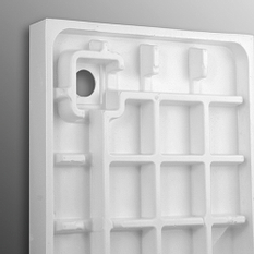 Samonosná sprchová vanička z koextrudované skořepiny s PU nosičem Roltechnik Cola-P 90 x 90 x 17 cm čtverec bílá