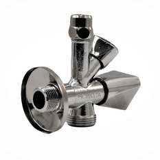 Kombinovaný rohový ventil Schell Sanland, 1/2˝ x 3/8˝ x 3/4˝, chrom