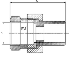 Šroubení radiátorové přímé (R51) 3/4˝ mosaz EM