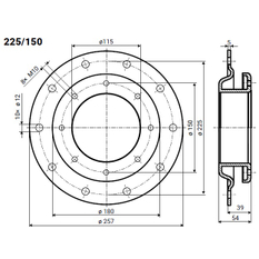 Příruba redukční Dražice 225/150
