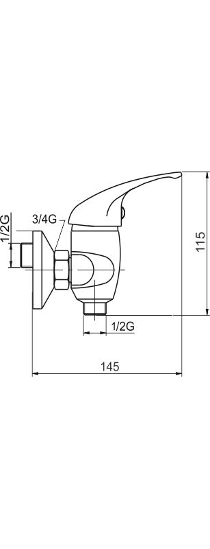 Novaservis Sprchová baterie bez příslušenství 150 mm Metalia 55 chrom 55060/1,0