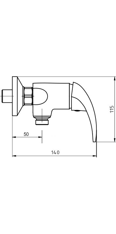 Novaservis Sprchová baterie bez příslušenství 150 mm Metalia 55 chrom 55061/1,0