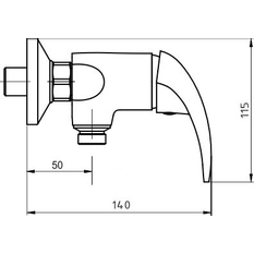Novaservis Sprchová baterie bez příslušenství 150 mm Metalia 55 chrom 55061/1,0