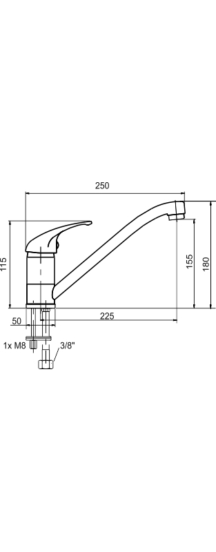 Novaservis Dřezová baterie Metalia 55 chrom 55091,0