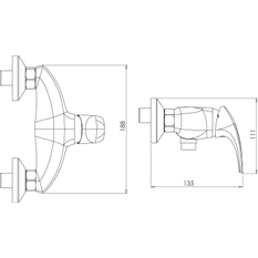 Novaservis Sprchová baterie bez příslušenství 150 mm Metalia 57 chrom 57060/1,0