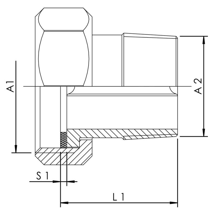 Šroubení s vnějším závitem z červeného bronzu Kemper, DN 32