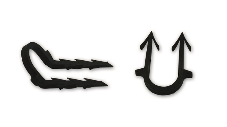 Fixační příchytka na potrubí - 75mm, lomená IVAR.PPB