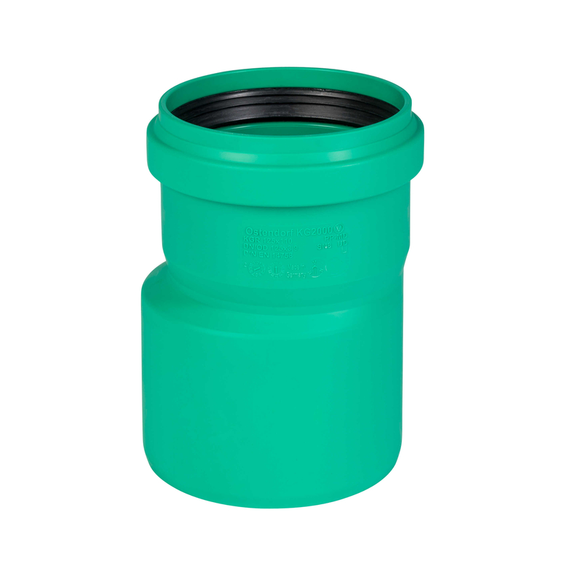Redukce nesouosá kanalizační Osma KG 2000 Polypropylen PPKGR, DN 125 x 110, zelená
