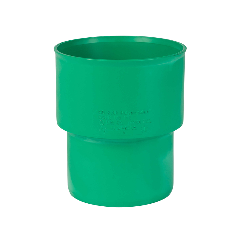 Přechodka kanalizační Osma KG 2000 Polypropylen PPKGUG z litiny na PP, DN 110, zelená