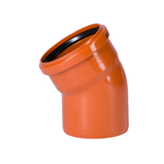 Koleno kanalizační PVC Osma KGB 30°, DN 110, oranžová