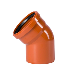 Koleno kanalizační PVC Osma KGB 45°, DN 110, oranžová