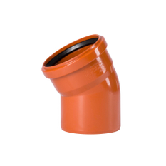 Koleno kanalizační PVC Osma KGB 30°, DN 125, oranžová
