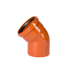 Koleno kanalizační PVC Osma KGB 45°, DN 125, oranžová