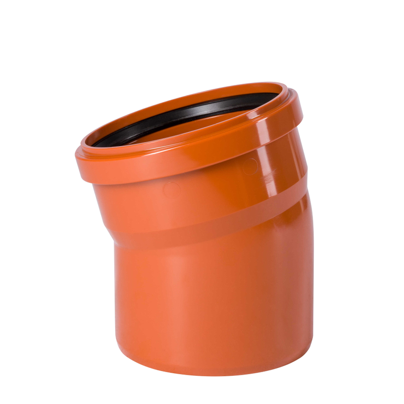 Koleno kanalizační PVC Osma KGB 15°, DN 160, oranžová
