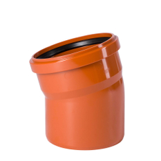 Koleno kanalizační PVC Osma KGB 15°, DN 160, oranžová