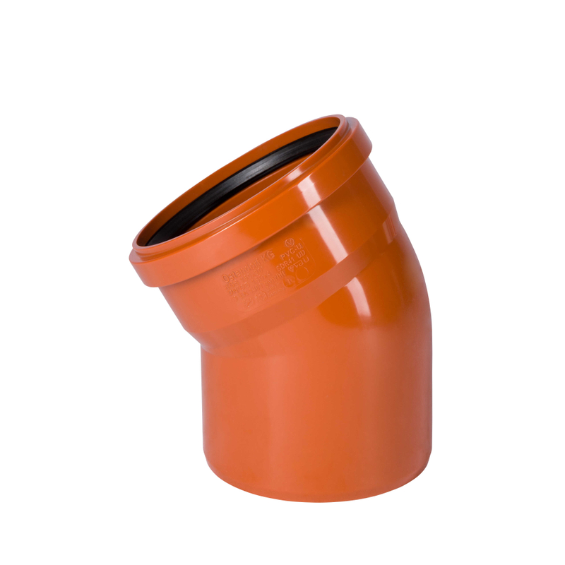 Koleno kanalizační PVC Osma KGB 30°, DN 160, oranžová