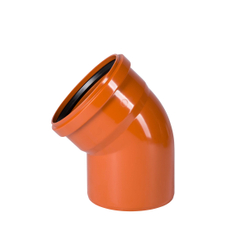 Koleno kanalizační PVC Osma KGB 45°, DN 160, oranžová