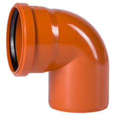 Koleno kanalizační PVC Osma KGB 87°, DN 160, oranžová