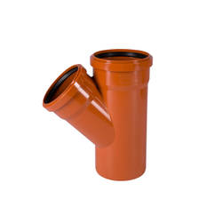 Odbočka kanalizační PVC Osma KGEA 45°, DN 125 x 110, oranžová