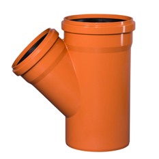 Odbočka kanalizační PVC Osma KGEA 45°, DN 315 x 250, oranžová