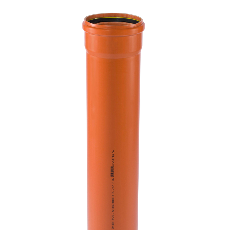Trubka hrdlová kanalizační PVC Osma KGEM SN8, DN 160 x 4,7 x 1000 mm, oranžová