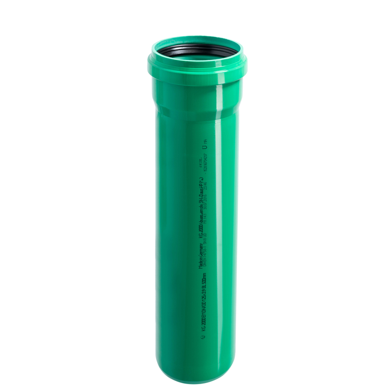 Trubka hrdlová kanalizační Osma KG 2000 Polypropylen PPKGEM SN10, DN 125 x 3,9 x 500 mm, zelená