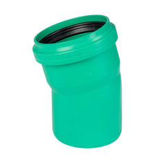 Koleno kanalizační Osma KG 2000 Polypropylen PPKGB 15°, DN 125, zelená
