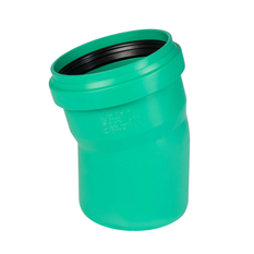 Koleno kanalizační Osma KG 2000 Polypropylen PPKGB 15°, DN 160, zelená