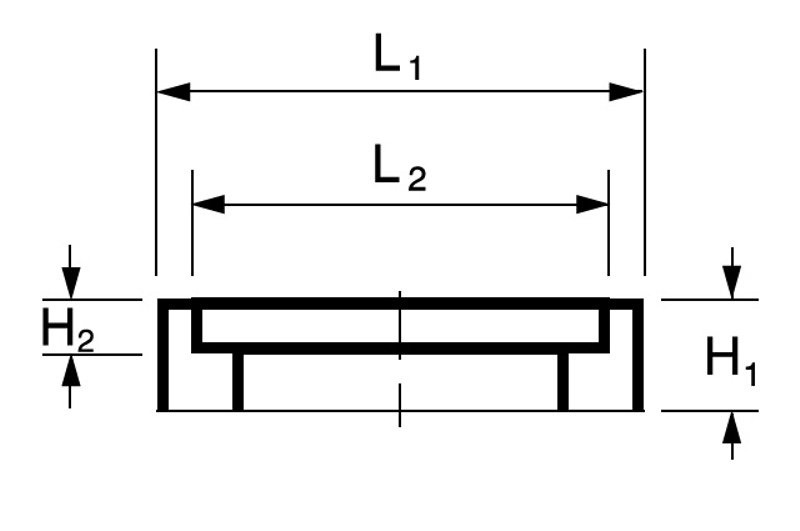 Poklop betonový na šachtovou rouru Wavin Basic 315, zatížení 3 t, čtvercový s rámem
