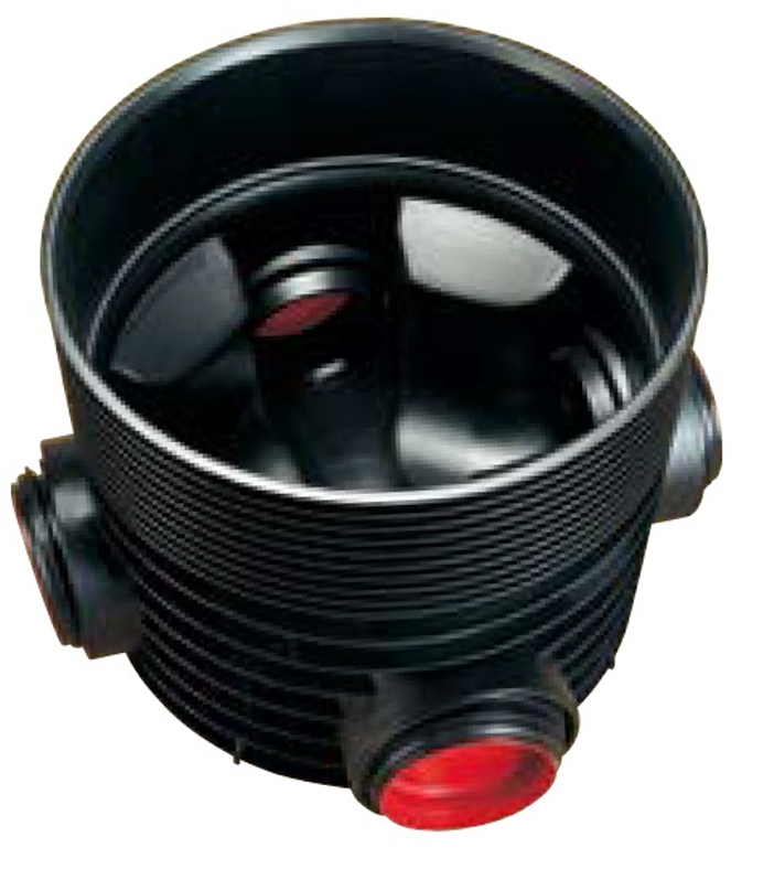 Dno šachtové sběrné 90° typ X Wavin Tegra 600, KG DN 160