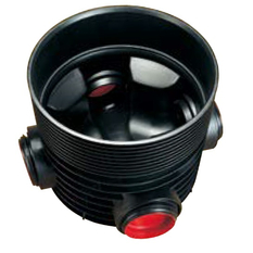 Dno šachtové sběrné 90° typ X Wavin Tegra 600, KG DN 160