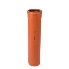 Trubka hrdlová kanalizační PVC Osma KGEM SN4, DN 125 x 3,2 x 2000 mm, oranžová