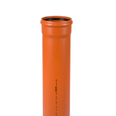 Trubka hrdlová kanalizační PVC Osma KGEM SN4, DN 200 x 4,9 x 3000 mm, oranžová