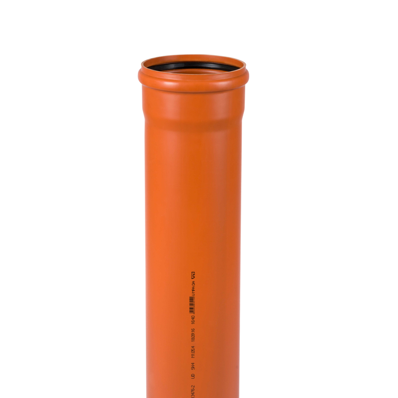 Trubka hrdlová kanalizační PVC Osma KGEM SN4, DN 200 x 4,9 x 5000 mm, oranžová
