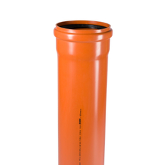 Trubka hrdlová kanalizační PVC Osma KGEM SN4, DN 250 x 6,2 x 2000 mm, oranžová