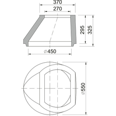 Přechodový díl Kasi díl uliční vpusti 11, redukce 450/270, výška 295 mm
