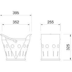 Kalový koš uličních vpustí Kasi pozinkovaný plech, madlo pozinkovaná ocel, pro mříže 300 x 500, v. 275 mm