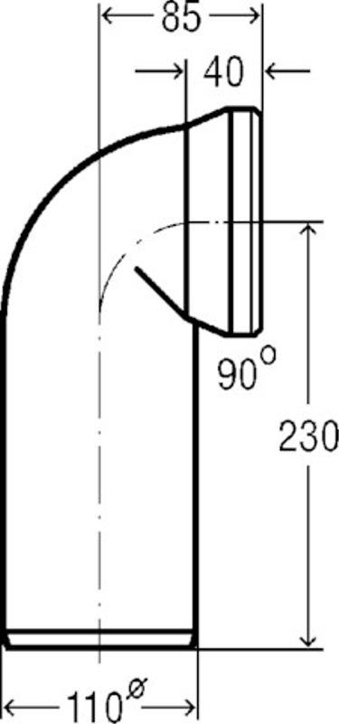 Připojovací oblouk 90° Viega 3811 alpská bílá